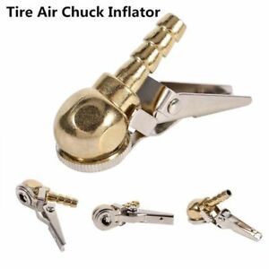 1pcs Tyre Valve Air Chuck Inflator Pump Connector Adapter Brass Clip on Car-