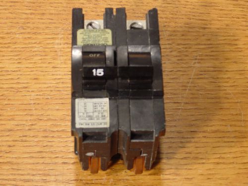 Federal pacific 15 amp 2 pole circuit breaker for sale
