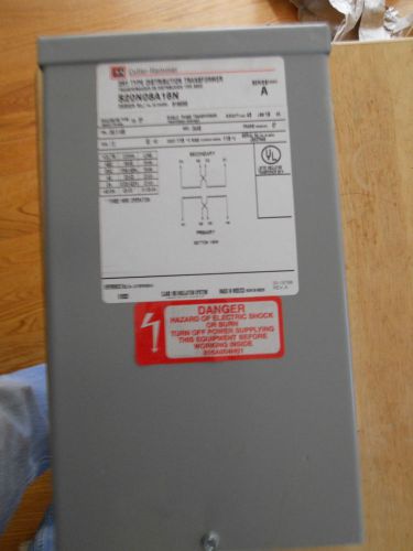 Cutler hammer 1.5 kva s20n08a16n transformer primary voltage 240 x 480 for sale