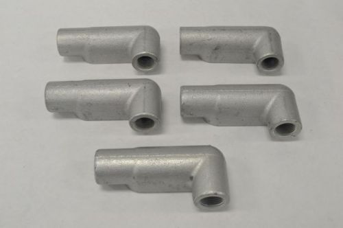 LOT 5 NEW CROUSE HINDS LR-17 IRON CONDUIT BODY OUTLET CONDULET 1/2IN NPT B235251