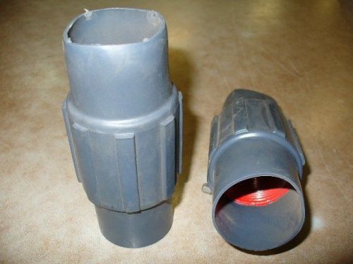 Electrical conduit couplings Rob Roy sealed. 1-1/2&#034;  threaded. Red. LOT of 12