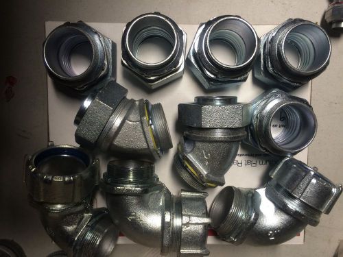 Lot Of 10 New 2&#034; Seal Tight Fittings Connectors