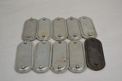 Lot 10 crouse hinds 470 condulet conduit body cover lid 1-1/4in d204212 for sale