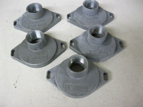 Lot of 5 square d b-100 1&#034; interchangeable raintight bolt-on hubs new for sale