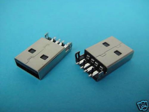 200pcs,USB 4 Pin 4P Male Panel PCB Connector Plug SMT,PK4,teng