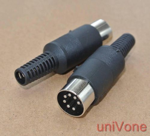 Din plug 7-pole 7pin solder terminal x5pcs for sale