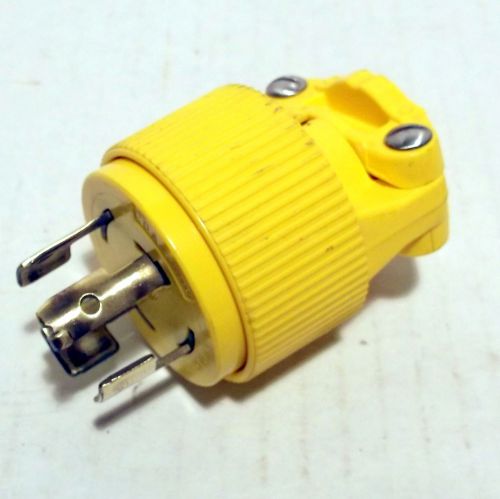 Pass &amp; Seymour P&amp;S twist lock 20 AMP 250 VOLT 4 prong electric plug VERY GOOD