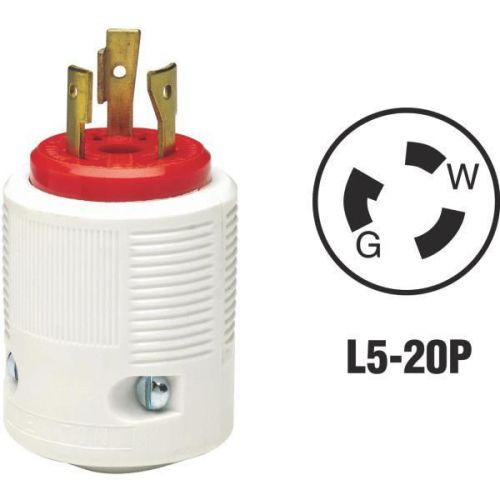 Leviton 70520lp 2-pole locking cord plug-20a locking cord plug for sale