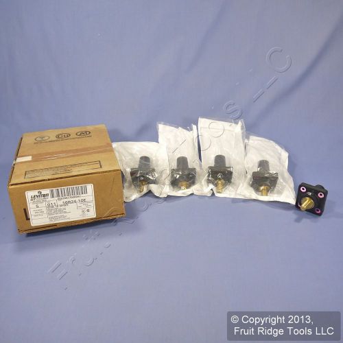 5 leviton black 16series cam receptacle 1.0&#034; stud female plug 400a 600v 16r24-10 for sale