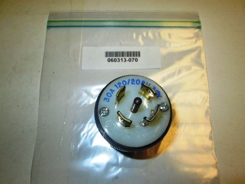 Hubbell hbl2811twist lock plug l21-30p 30 amp 120/208vac 3phy 4p5w new old stock for sale