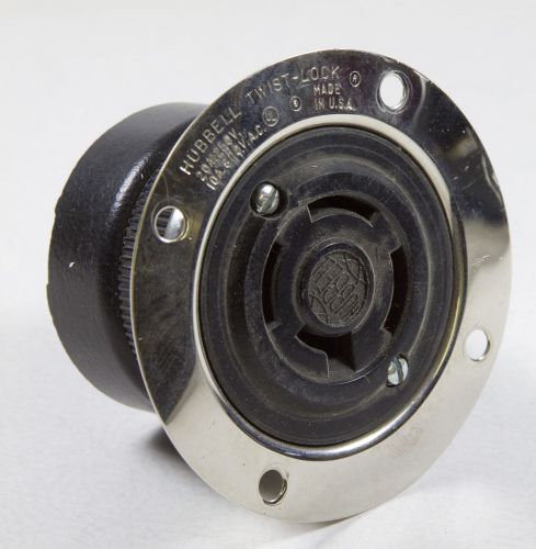 Hubbell twist lock receptacle 20 amp 250 v 10 amp 600 v for sale