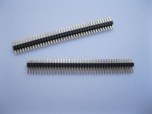 300 pcs gold plated 1.27mm breakable pin header 1x40 40pin male single row strip for sale