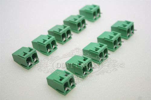 10pcs 2-pin 5.08mm screw plug-in terminal block connectors pitch panel mount pc for sale