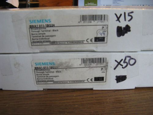 Siemens 8wa1 011-1bg24 black terminal blocks, qty 65, new, great price!!!! for sale