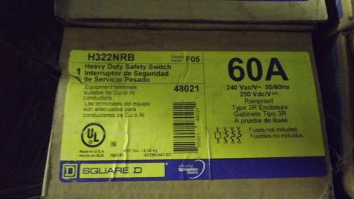 Nib h322nrb heavy duty nema 3r outdoor use 3p 60 amp 240 volt safety switch for sale