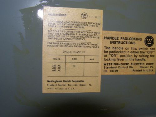 WESTINGHOUSE FDPS FDPS324 200 AMP 240V FUSIBLE PANEL PANELBOARD SWITCH