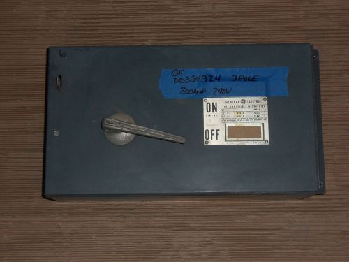 General electric ge dd dd3s4324 200 amp 240v fused panel panelboard switch qmr for sale