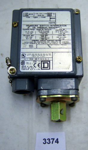 (3374) Square D  Pressure Switch  9012-GAW-24