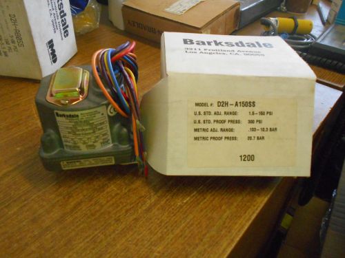 NEW BARKSDALE PRESSURE OR VACUUM ACTUATED SWITCH 105-150PSI D2H-A150SS