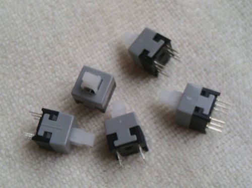 Push Button Switch Latching ON/OFF DPDT 6 Pin DIP 0.5A 30V DC 8.5x8.5mm 10PCS