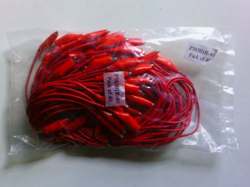 40 piece 17&#034; test leads with alligator clips each end new in package many uses for sale