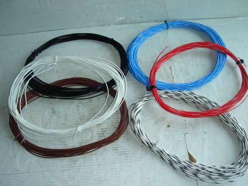 Stranded copper wire awg 20 6 colors 200ft blue brown red blk 35 ft each color for sale