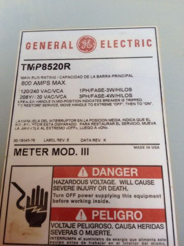 General Electric TMPR8520R Five Meter Module