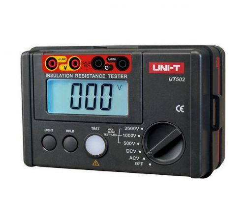 Uni-t ut502 insulation resistance tester 500/1000 / 2500v light alarm for sale