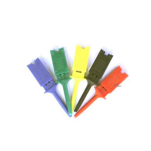10pcs 5 colours hook clip mini grabber test probe for smd ic multimeter diy new for sale
