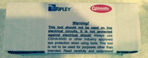 Ripley cablematic cst 400 lmr stripping tool times microwave nib for sale