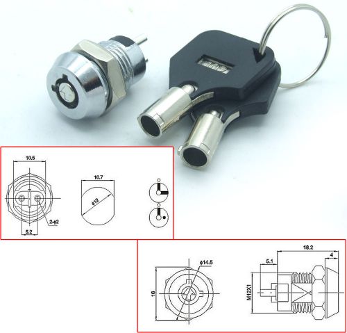 1pcs key ignition switch 12mm on/off lock switch plastic handle phone power lock for sale