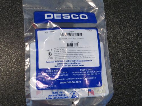 Desco 17222 Toe GROUNDER for high heeled shoes, with 1 MEG RESISTOR