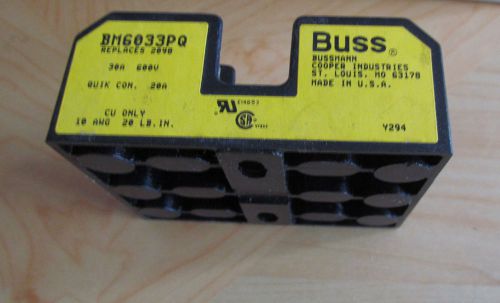 BOX OF 8 - BUSS TRON FUSE BLOCKS BM6033PQ ~ NEW