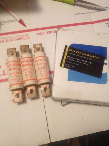 LOT 3 GOULD A4J90 AMPTRAP TIME DELAY FUSE 90A AMP 600V-AC B359490