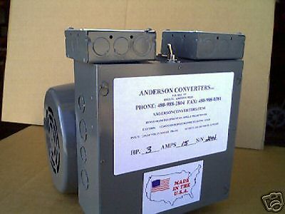 New ! bridgeport  3hp rotary 3 phase converter for sale