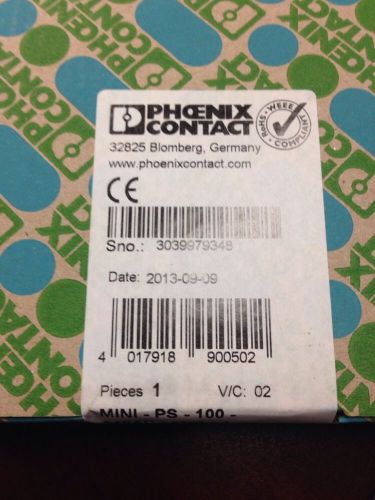 Phoenix contact 2938714 / mini-ps-100-240ac/5dc/3 din rail power supply for sale