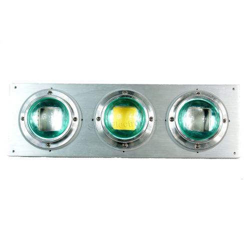 15x4.4inch Aluminum Alloy Heat Sink for 3x20W/30W/40W/50W60W LED Silver White 50