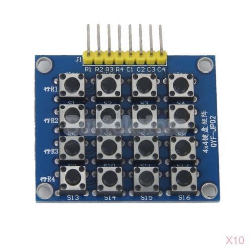 10x 1pc 4x4 Matrix Keypad Keyboard Module Board + 16 Buttons MCU For Arduino New