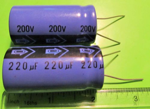 Aluminum Electrolytic Capacitors,C-con,220uF 200v 20%,(M) 8909,Radial,3 Pcs