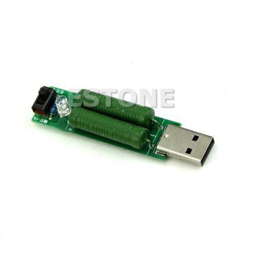 New USB Mini Discharge Interface Load Resistor with Switch 2A 1A Green