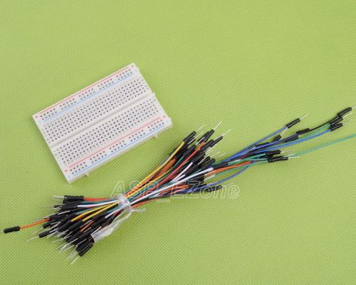 Prototype Breadboard Electronic Deck 400 8.5*5.5cm + 65pcs Jumper Cable Wires