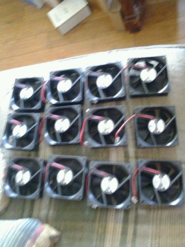 12 lot Dynabon Df1208sm case fan motor 3 1/8&#034; square 1&#034; wide 12v plastic