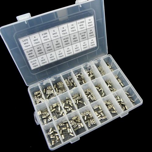 24value 240pcs @10pcs Crystal Oscillator HC-49S Assortment Box Kit (#522)