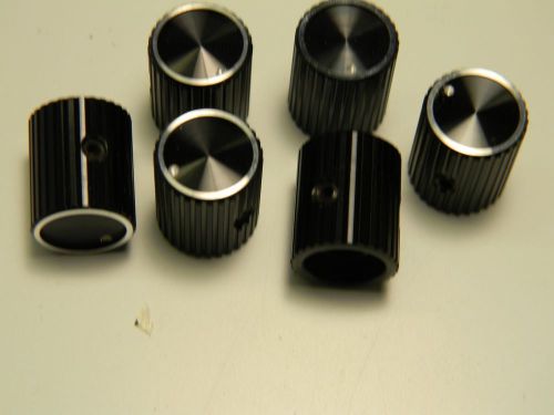 Aircraft instrument panel selector knobs, set of 6, all alum.  1/4 &#034; hole 2 set scrw for sale