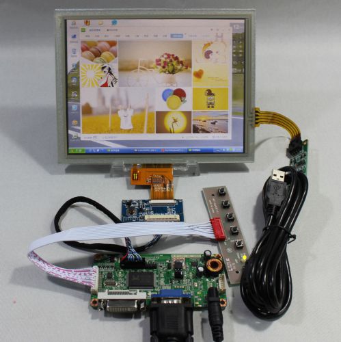 Dvi+vga lcd controller board rt2261+8inch ej080na-04c 1024*768 lcd+touch panel for sale