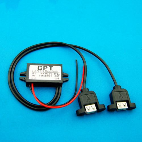 Dc dc converter module 12v to 5v 3a 15w duble usb output power adapter cm for sale