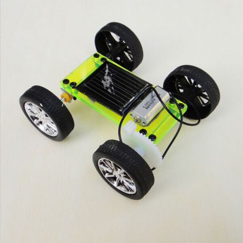 One set Green Model mini solar car diy for production technology toy diy fun