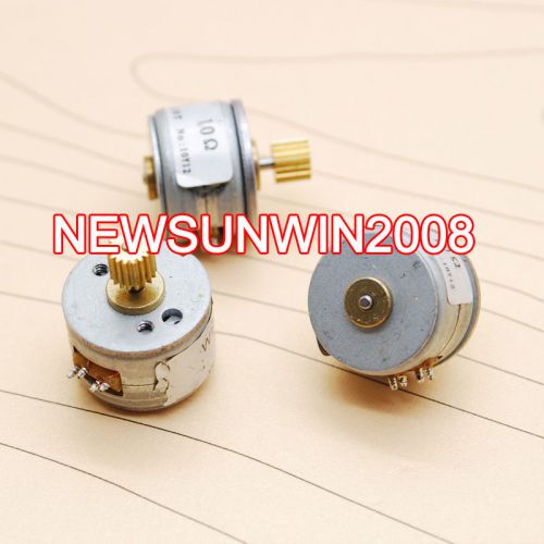 3pcs 3V DC 4 wire 2 phase stepper motor with output cooper gear step angle 18°