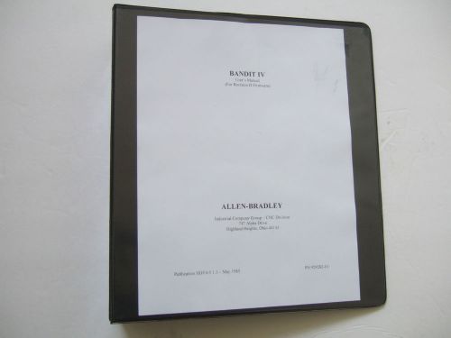 Allen bradley bandit iv controller  program  manual very rare look for sale