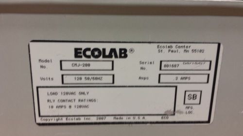 ECOLAB CMJ-200 *NEW NO BOX*